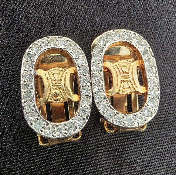 Auth Celine Macadam Triomphe Clip-on Earrings - Picture 2 of 6